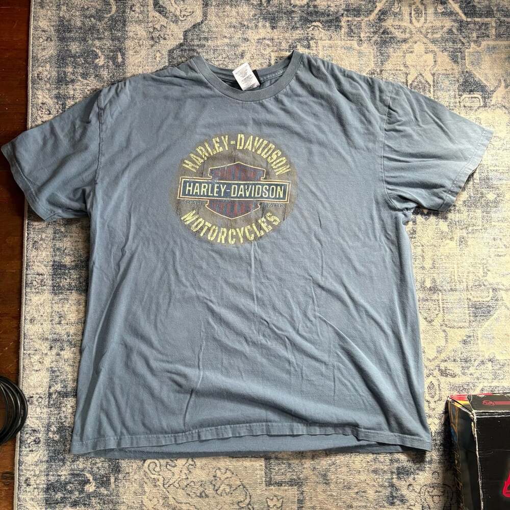 Harley-Davidson T-Shirt Size 2XL Blue Birmingham AL Motorcycle Tee
